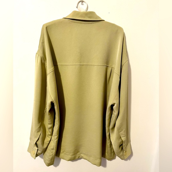 ⭐️SOLD⭐️ Aritzia Babaton Borna Shirt Jacket Pistachio Green L - Picture 8 of 11